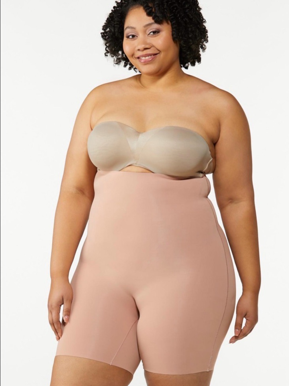 Seamless High-Waist Shaping Short - Nude